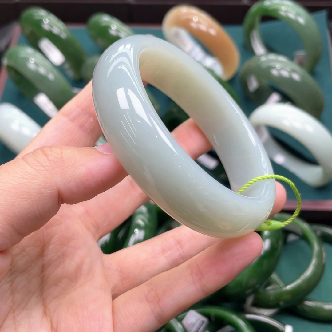 和田玉未镶嵌手镯5859