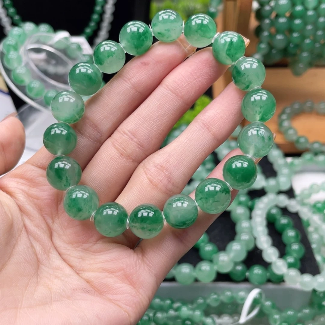 石英质玉（非洲翠）手链未镶嵌