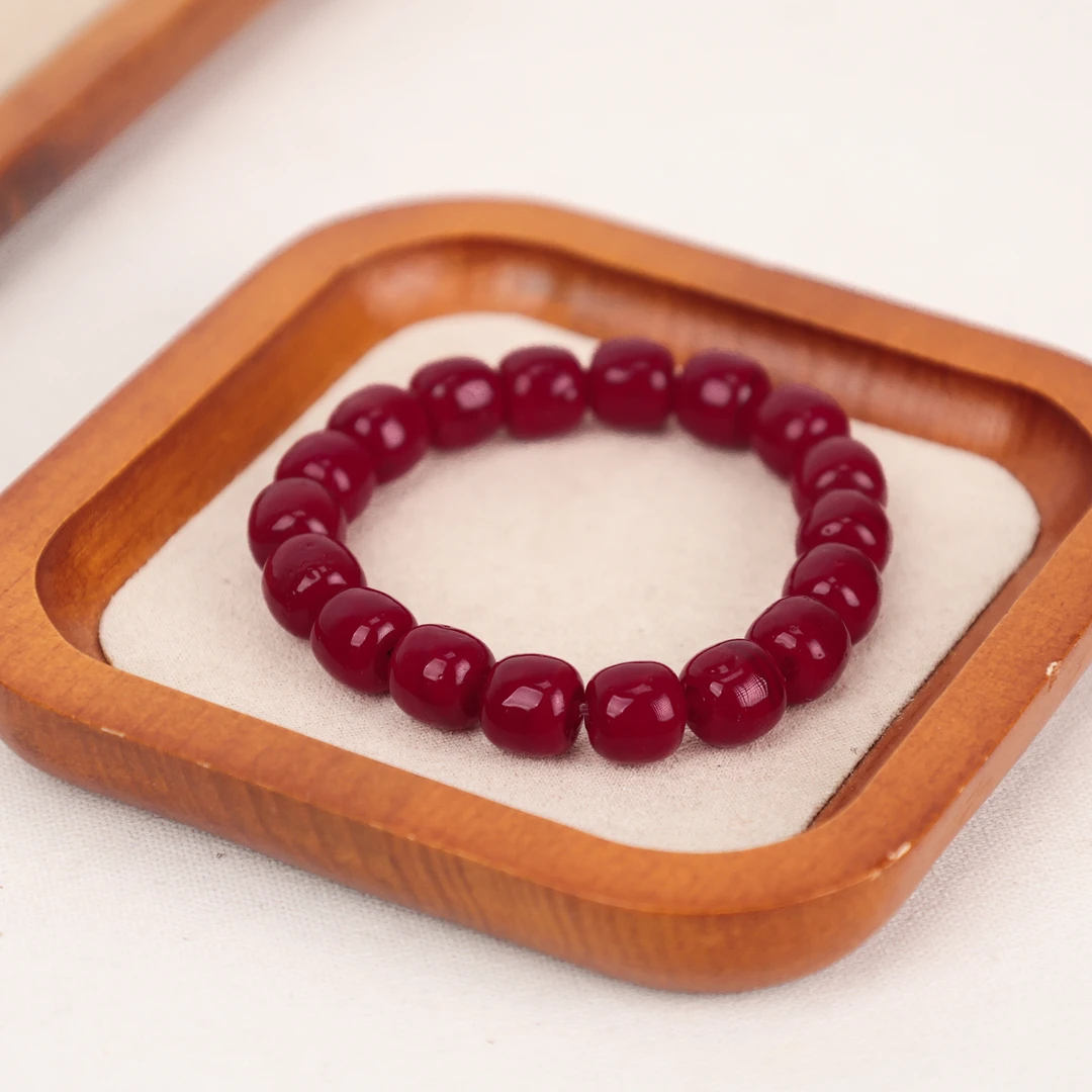 合金手链 专属 LZ2288-1 怀业珠红老型珠满串琉璃手串