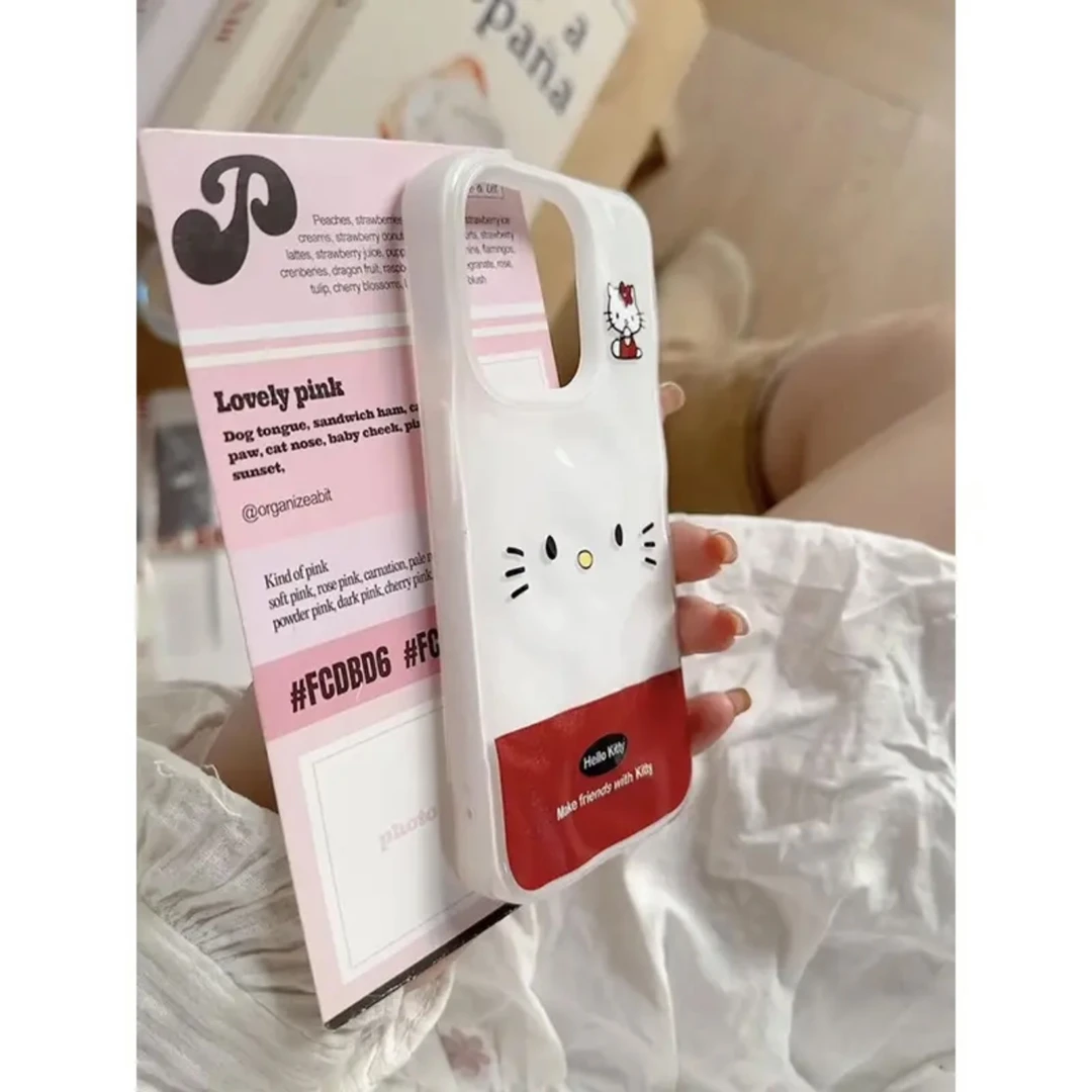 夕与空kitty表情适用苹果16Promax褶皱手机壳15/14陨石纹13/12/11