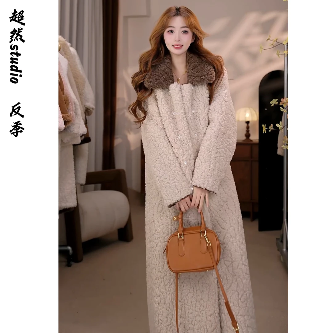 【精致翘楚】秋冬新款两面可穿皮毛大衣00013