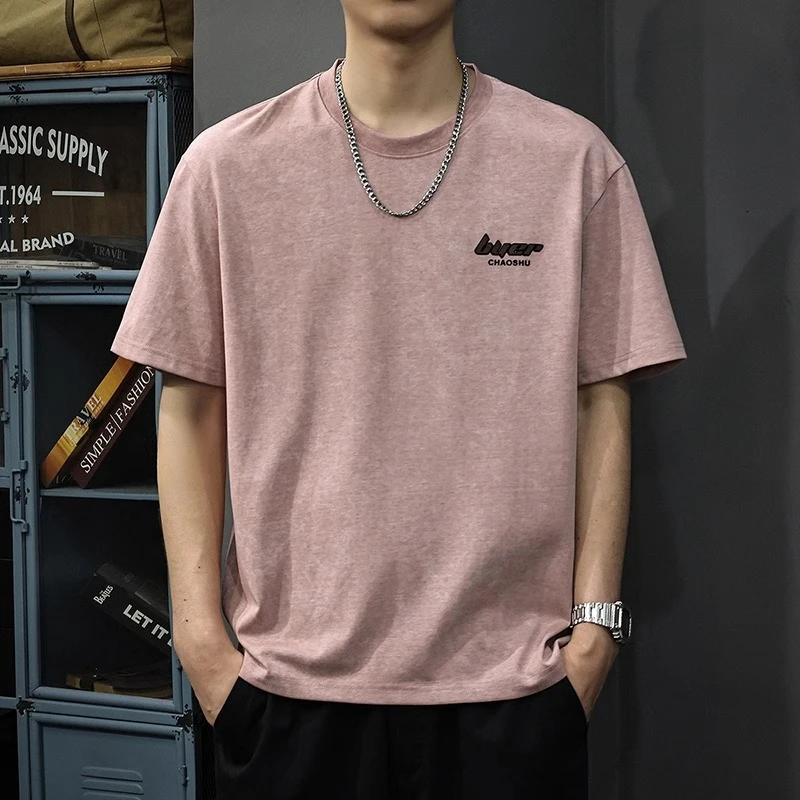 姆尔丘顿MERCUTON美式潮牌圆领短袖t恤男夏季新款薄款宽松半袖衫