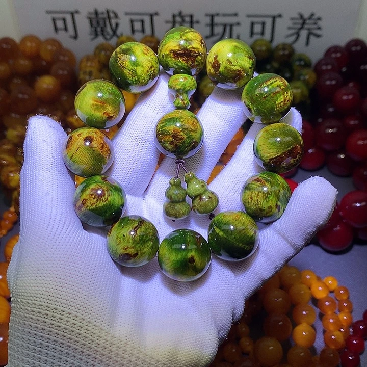 松木（琥珀木）手串/手链2.0 水墨丹青高货