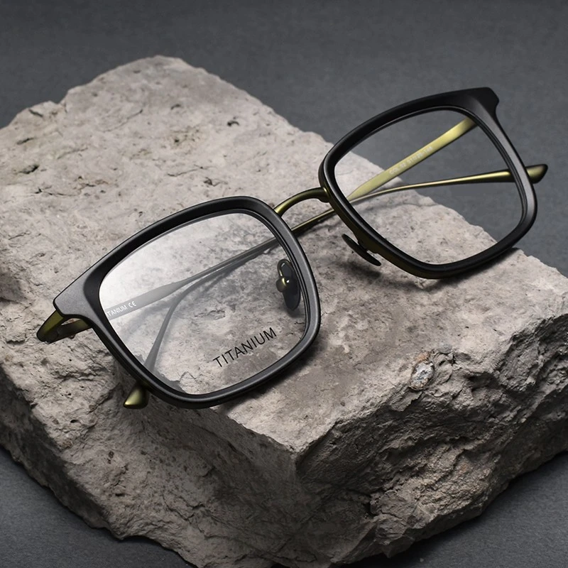 超轻纯钛男士变色防蓝光近视专业光学可配度数斯文败类轻盈眼镜框