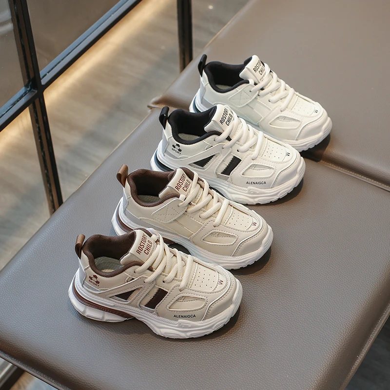 【清】儿童运动鞋春秋款童鞋男童休闲跑步鞋女童老爹鞋小白鞋861