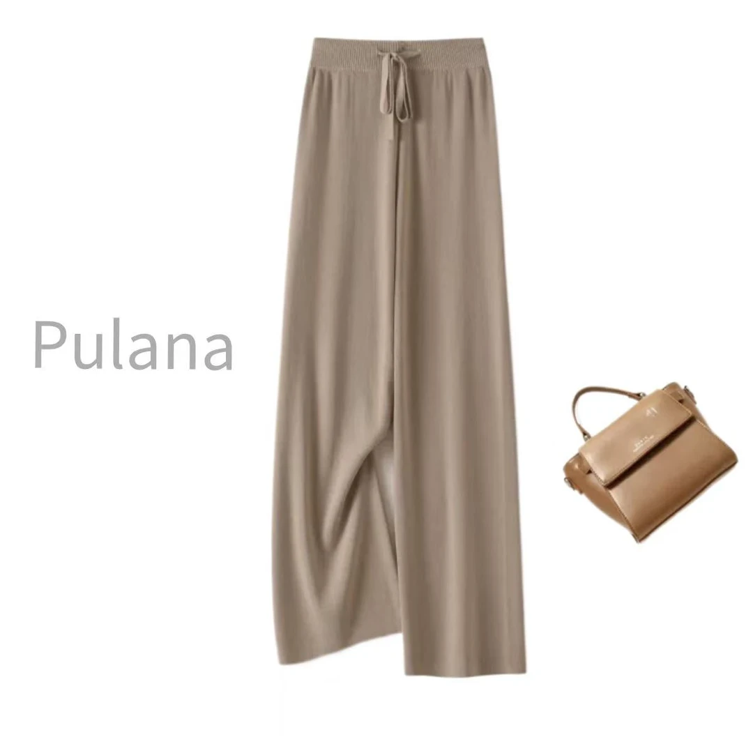 886纯色夏季新款显高休闲小个子垂坠感百搭款阔腿裤子