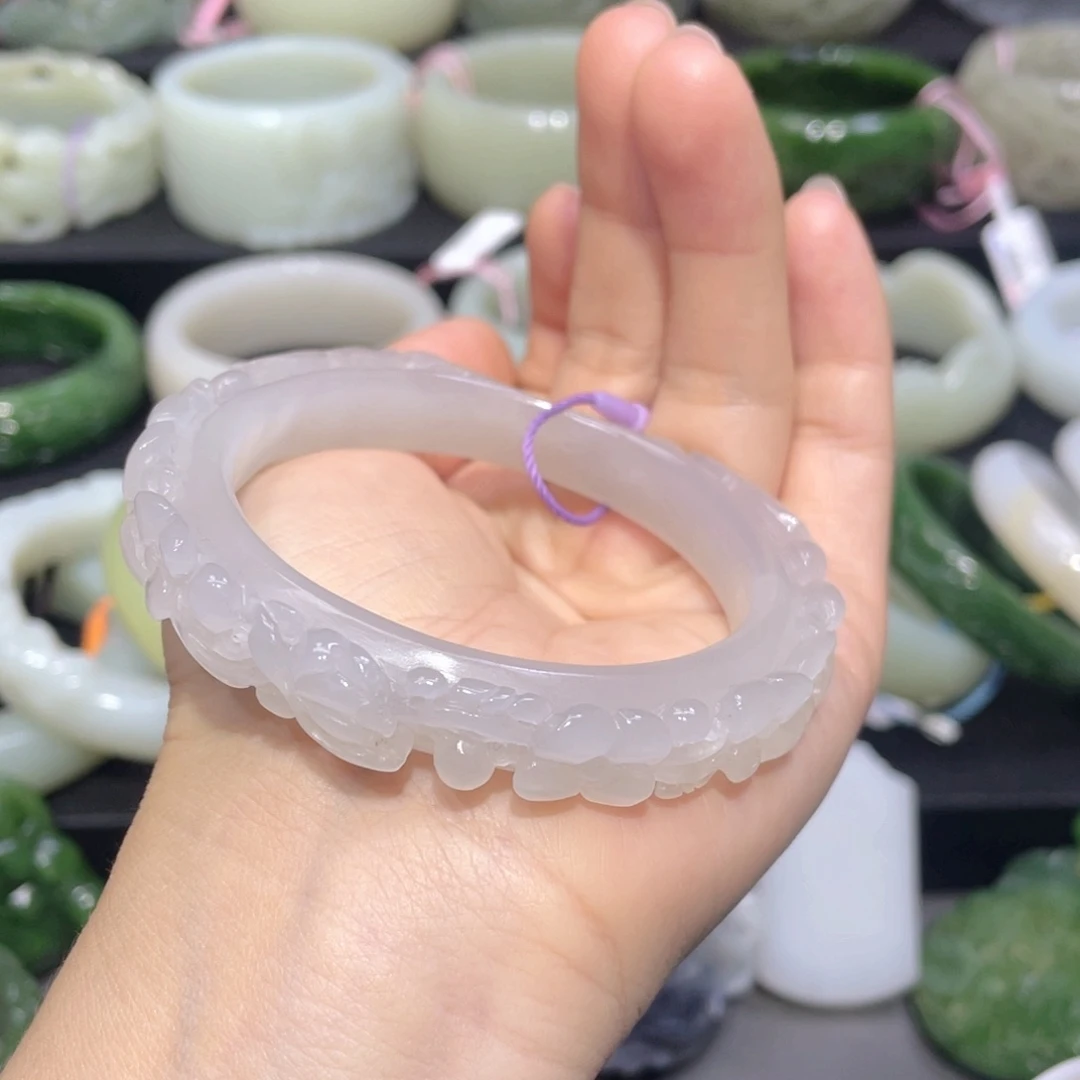 和田玉手镯未镶嵌91