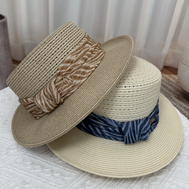 夏季英伦风礼帽时尚沙滩帽度假遮阳帽防晒帽凉帽女草帽