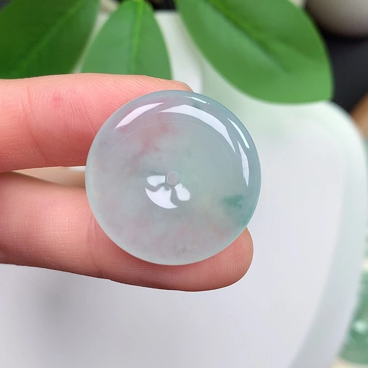 翡翠未镶嵌颈饰平安扣 24-5.0mm