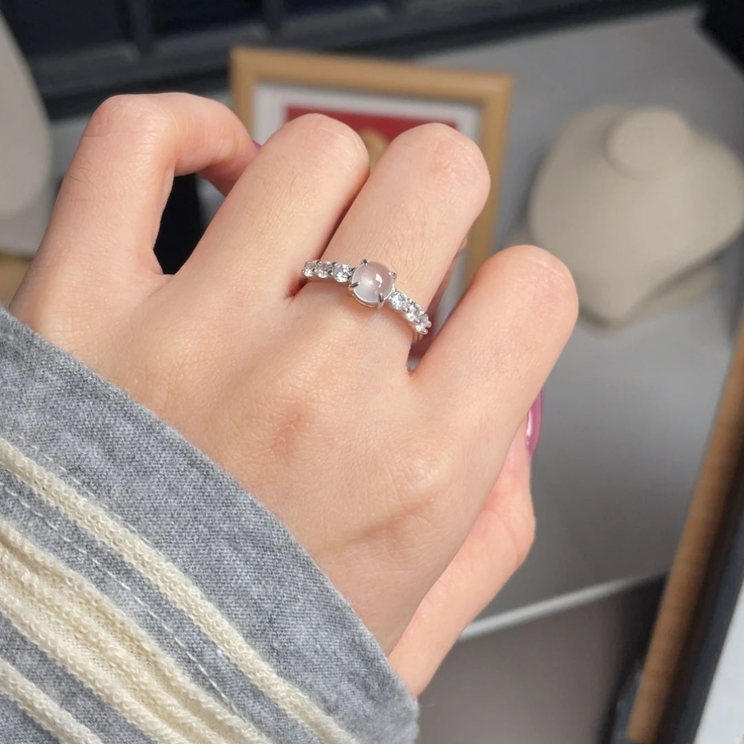 翡翠银S925镶嵌戒指