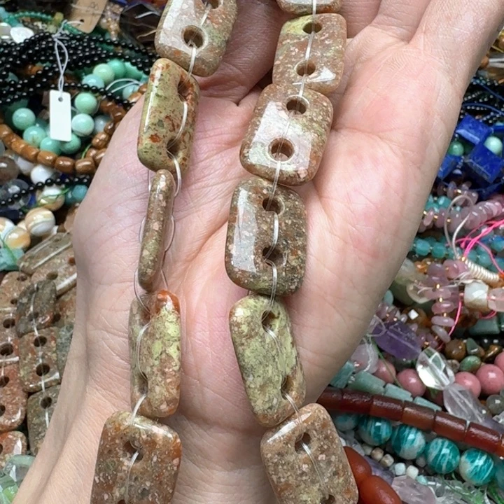 合金玛瑙/玉髓珠宝半成品一条17x25mm花绿宝