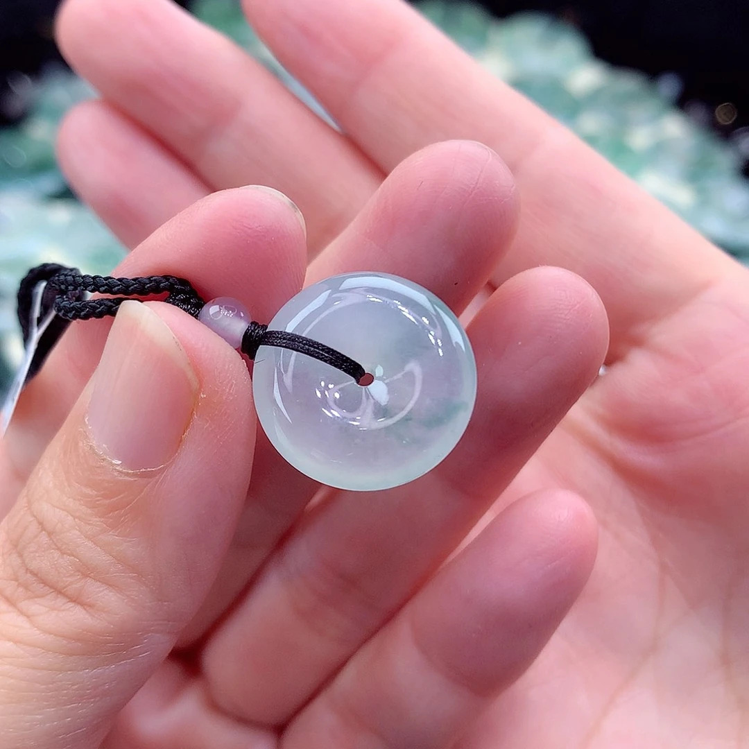 翡翠未镶嵌颈饰编号5-尺寸17.7/5.8