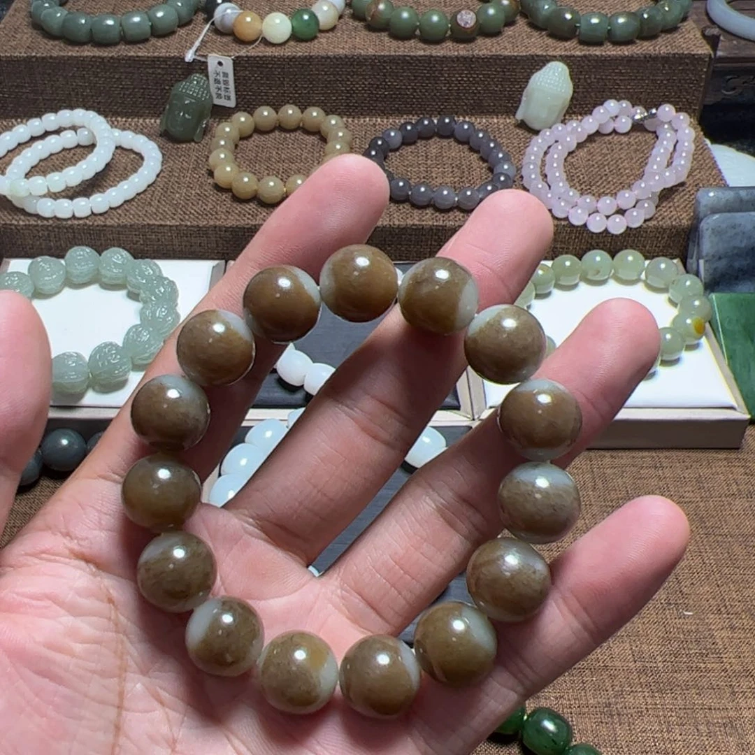 手链未镶嵌和田玉（糖玉）