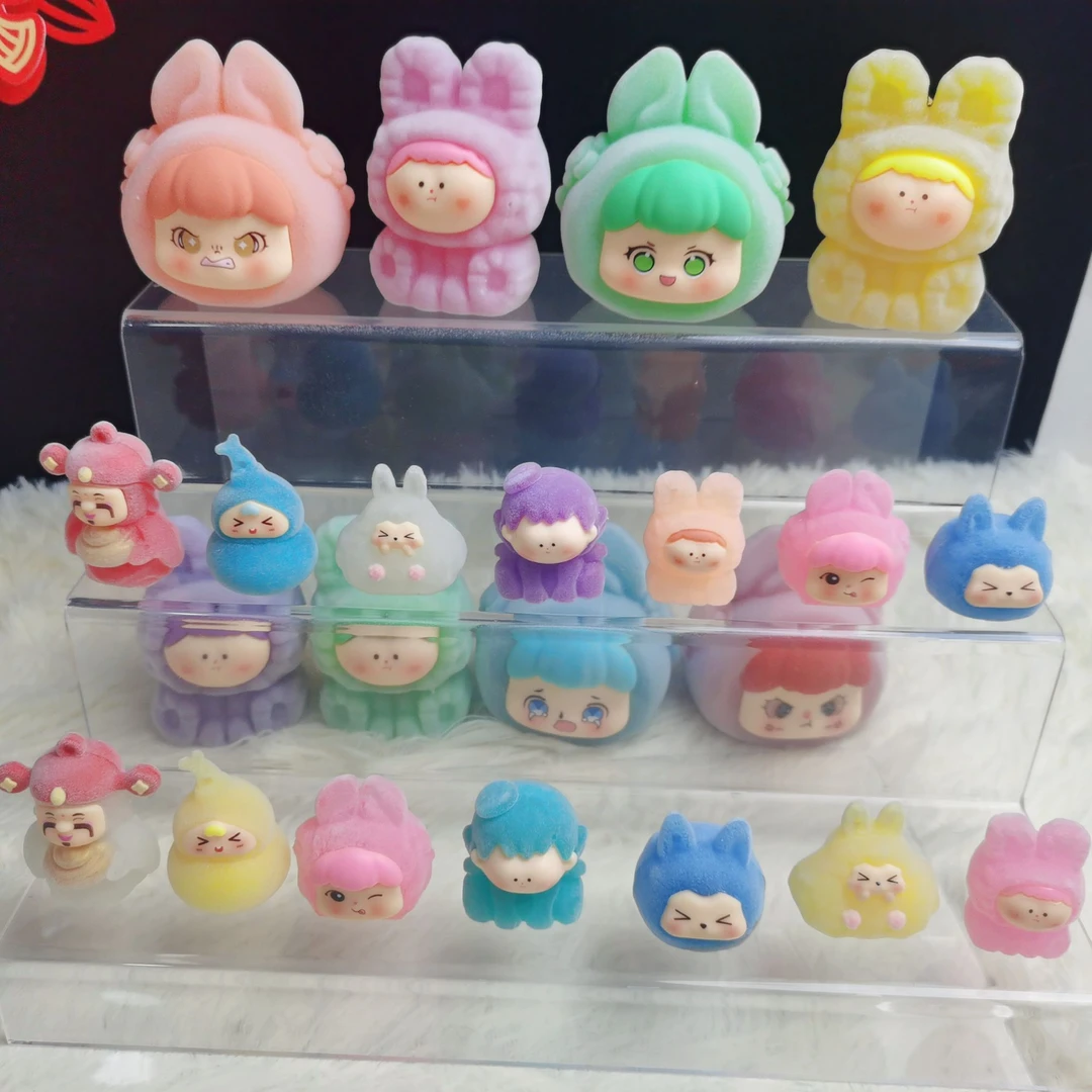 【直播拆】植绒夜光小号混款KK李四财神葫芦天使梦兔塔塔DIY摆件