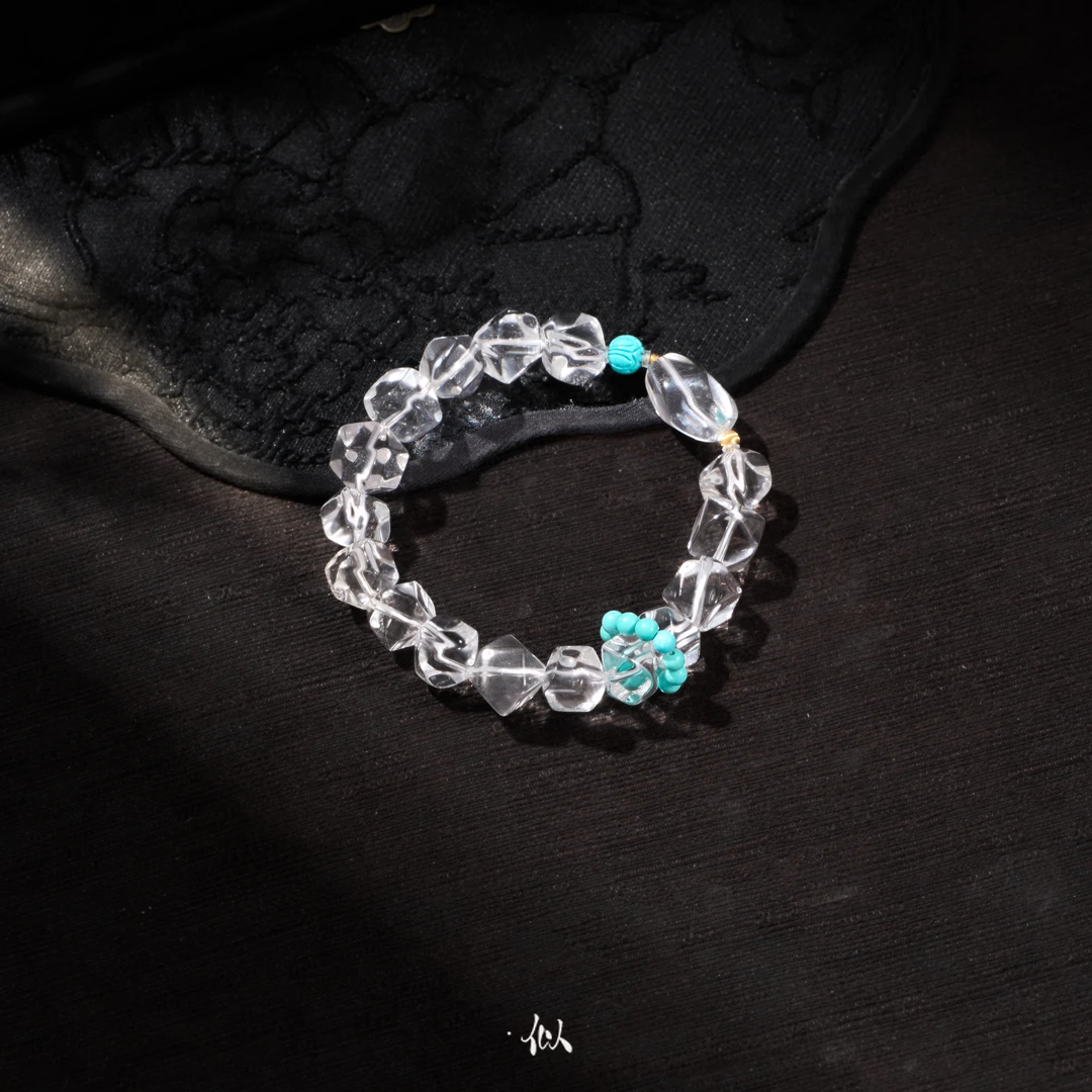 【蓝调】·似梓珠宝· 18K白水晶方糖手串  XYGD9990385-C