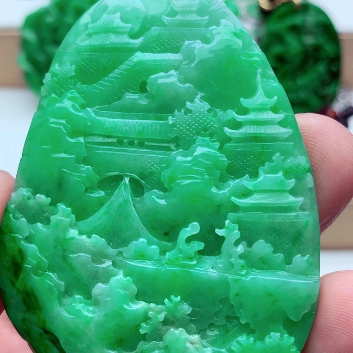 翡翠未镶嵌吊坠(不含链)