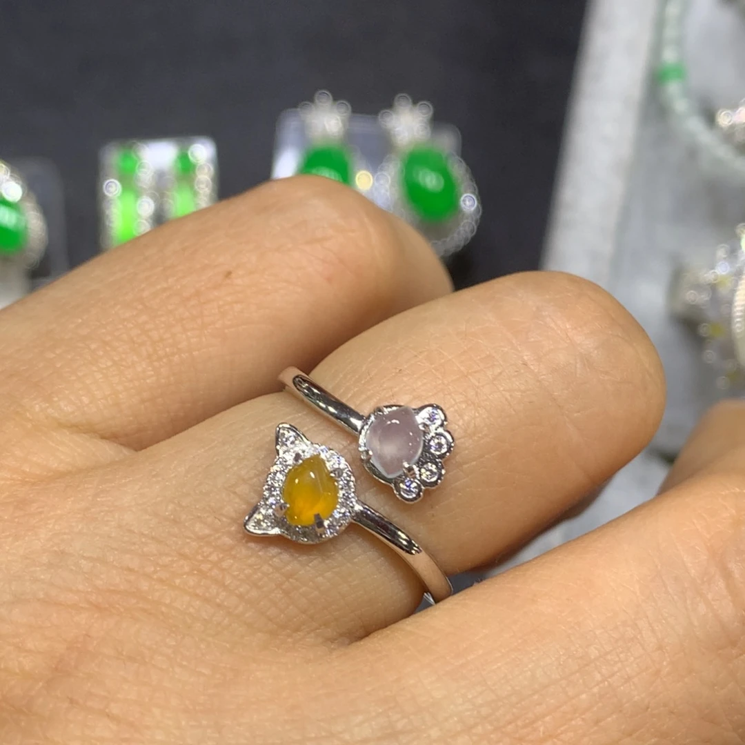 定制翡翠银S925镶嵌买断不退