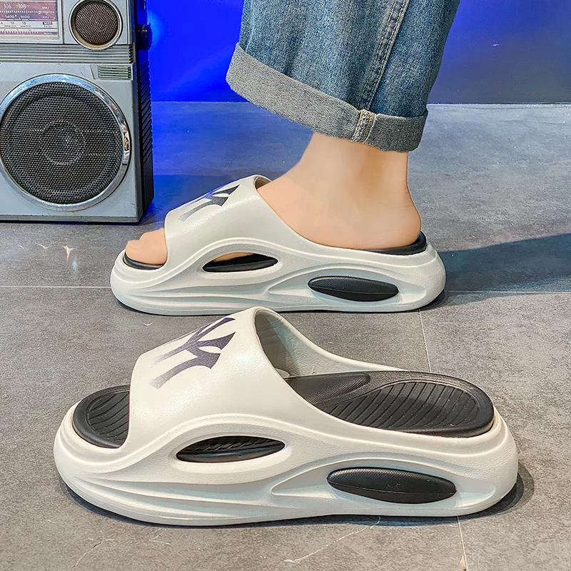 阿迪拖鞋男秋季外穿潮流百搭防滑厚底一字拖青少年户外运动沙滩鞋