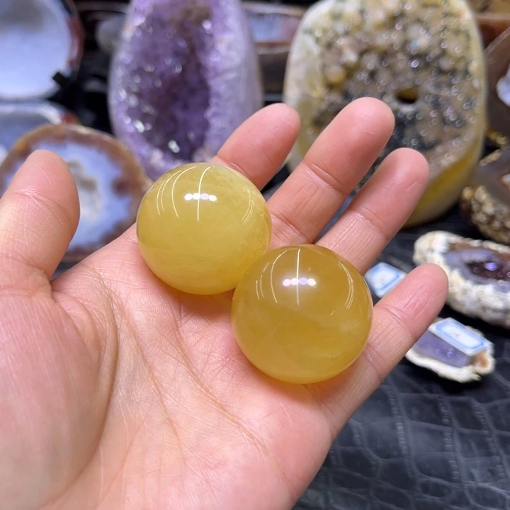 未镶嵌发饰水晶冰州黄球