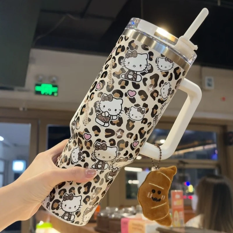 哈喽kitty保温杯大容量水杯女生高颜值学高颜值2000毫升保温杯