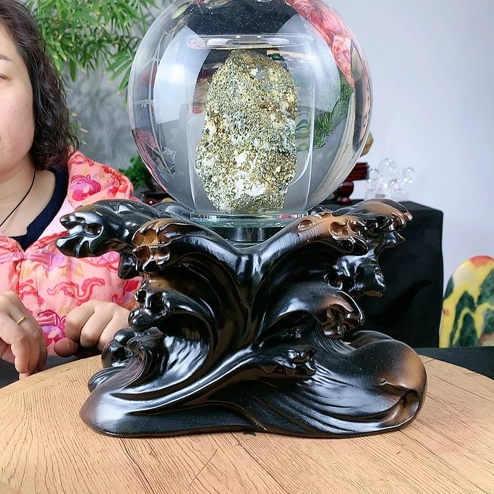 石材水晶球摆件家居摆件