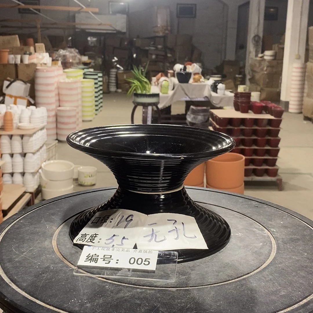 微瑕花盆-005-口19×5.5-2个无孔