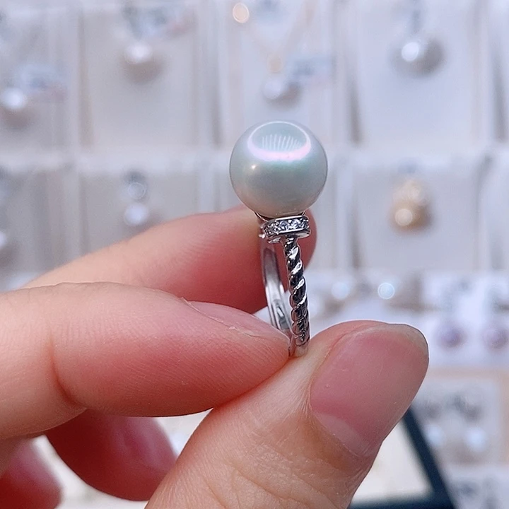 淡水珍珠银S925镶嵌颈饰