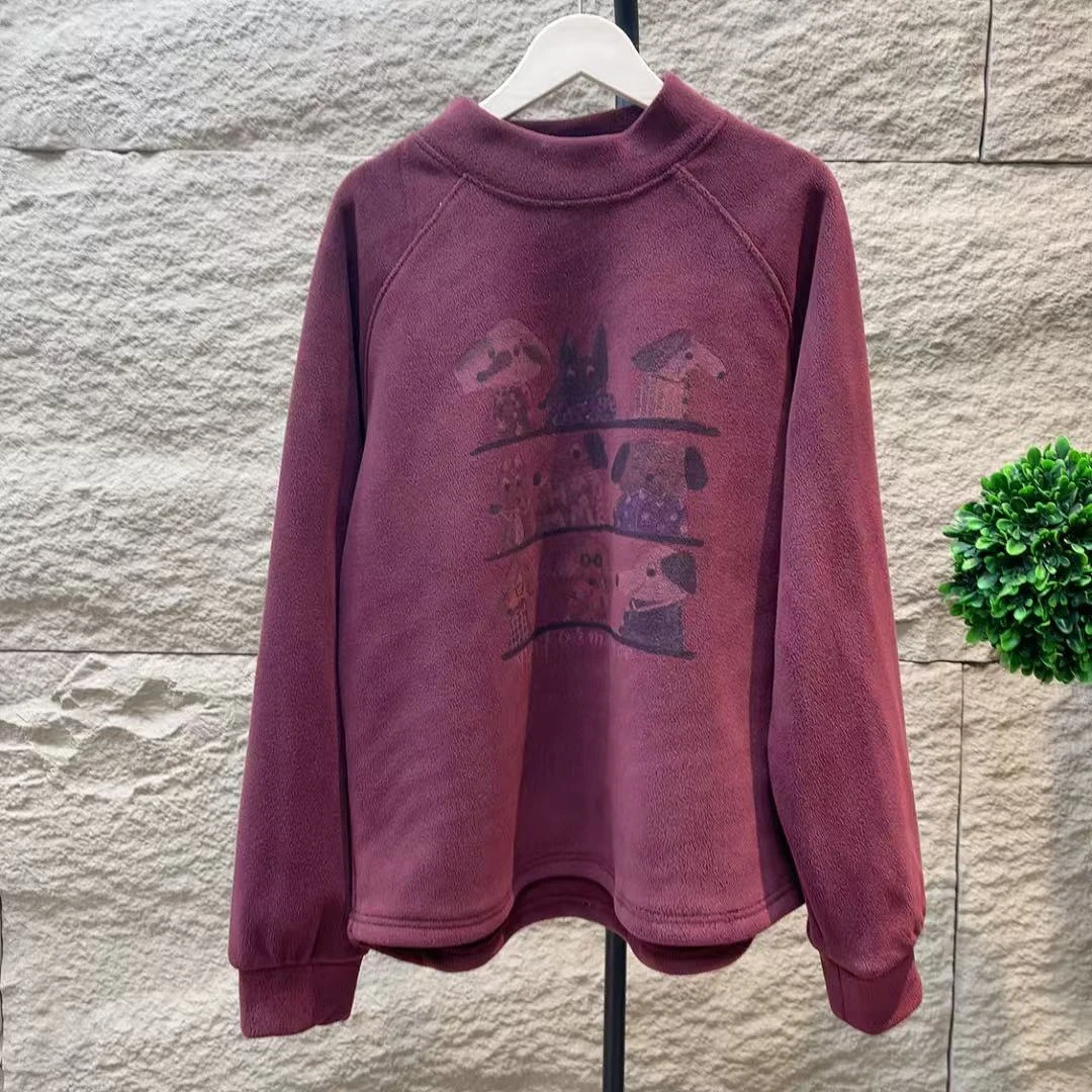8241新款加绒加厚冬季休闲百搭减龄显瘦半高领卫衣
