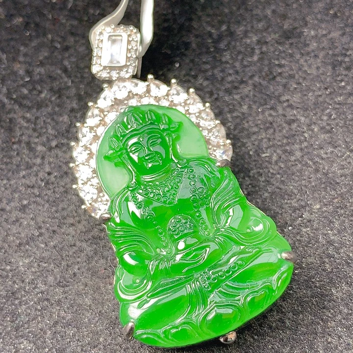 翡翠银S925镶嵌颈饰