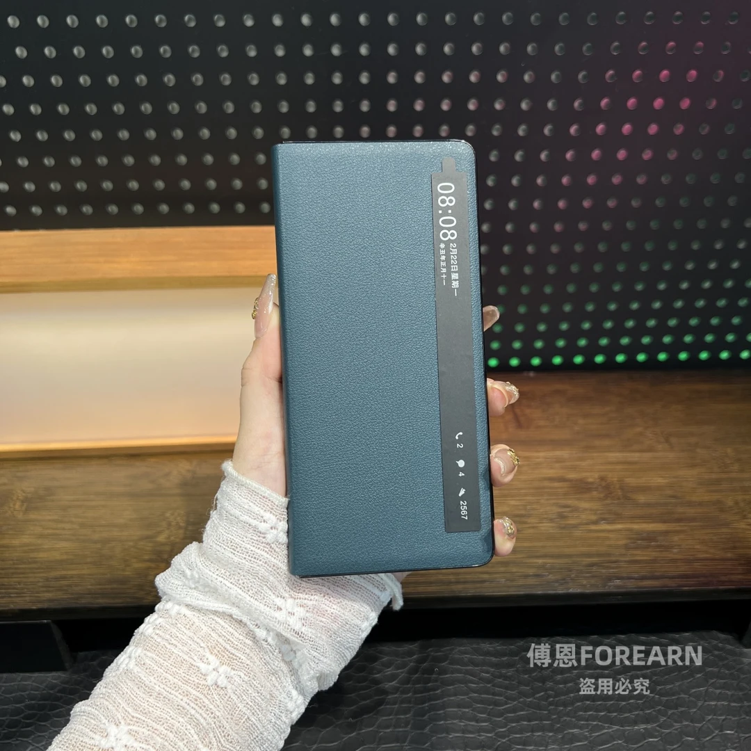 适用于荣耀MagicV5手机壳V5折叠屏翻盖皮套支架保护套新款全包