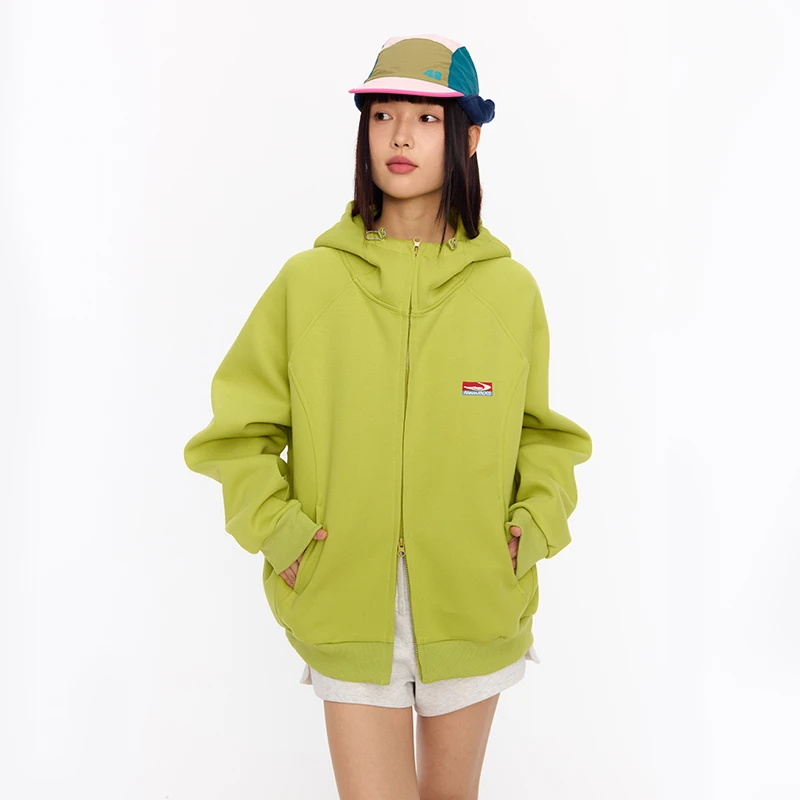 【江南先生】刺绣解构连帽卫衣开衫春季男女宽松外套JN51B04