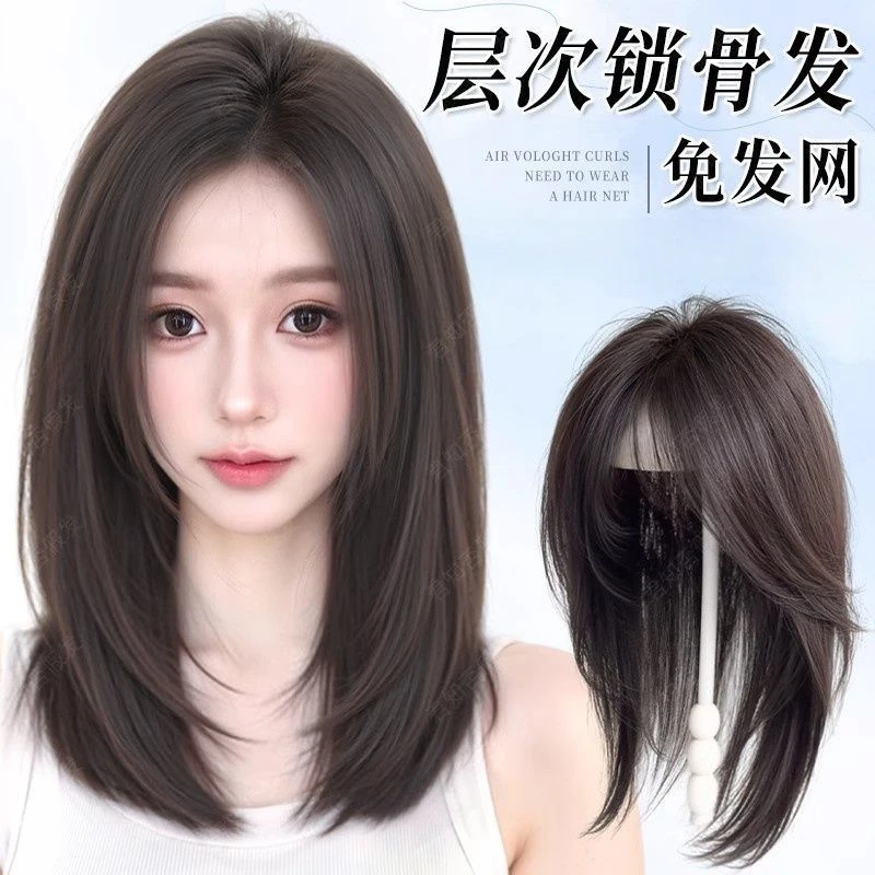 不用戴发网假发女片头顶补发增发量蓬松无痕隐形层次锁骨发补发片