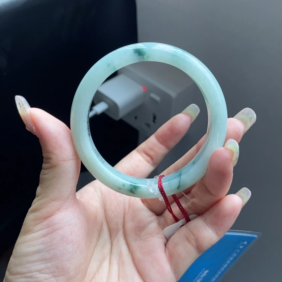 未镶嵌手镯翡翠一***子55圈口