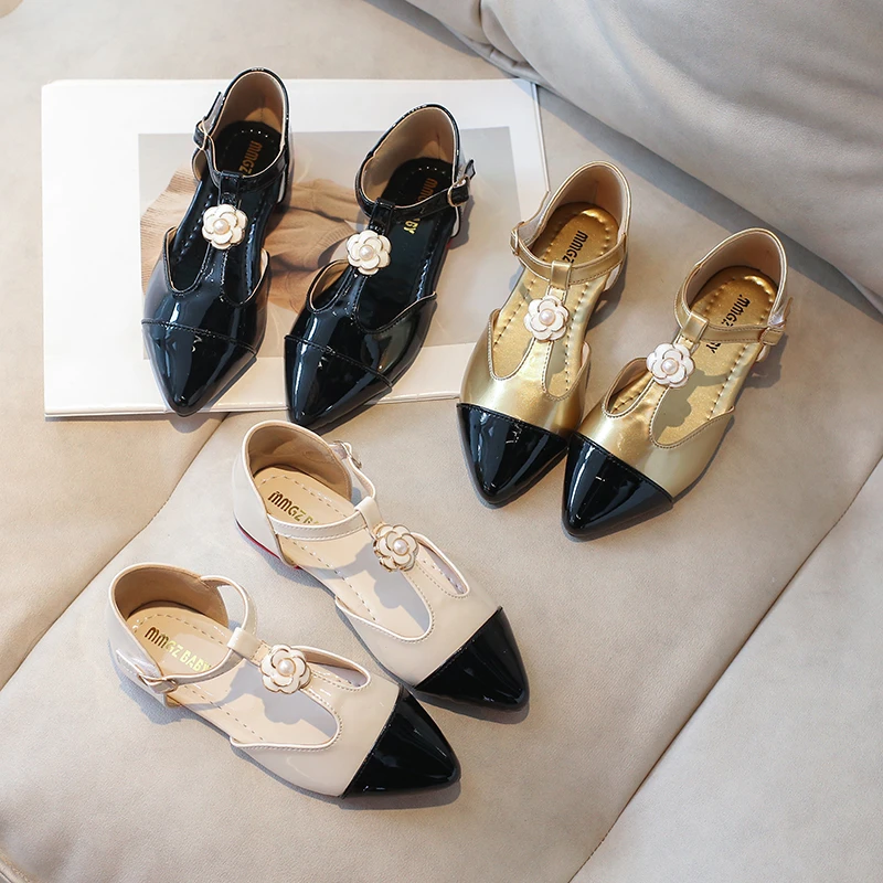 【清】夏季新款凉鞋女童尖头半包凉鞋中大童鞋小女孩公主凉鞋6626