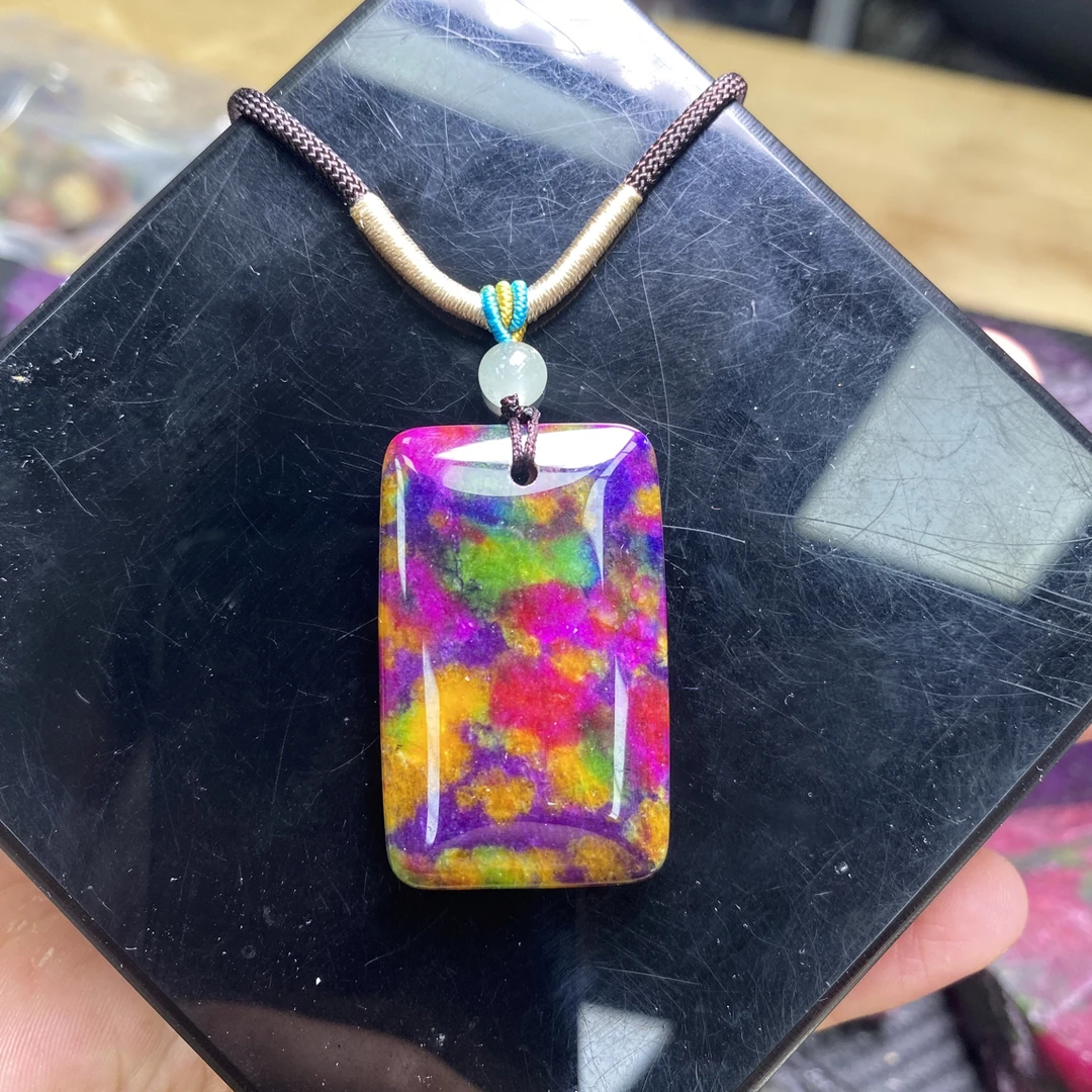 七彩星空舒精美无事牌吊坠-714