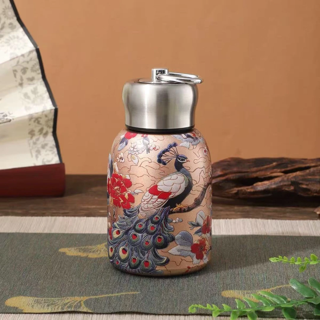 【孔雀】保温杯 国风小胖丁 创意个性高颜值1021