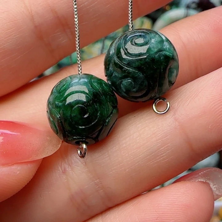 翡翠颈饰未镶嵌天然A货34