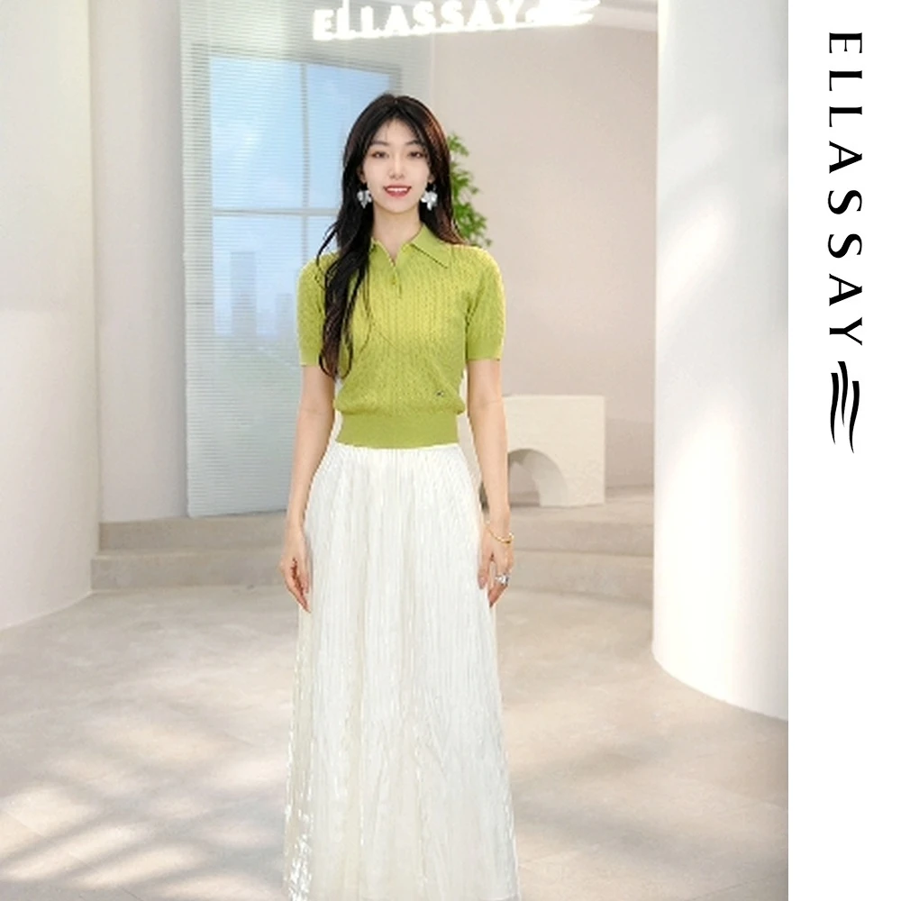 ELLASSAY歌力思2025春夏新款时尚舒适简约系针织衫女EWE362M00200