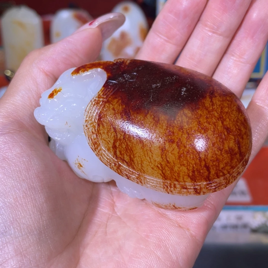 尘***梦和田玉未镶嵌把件