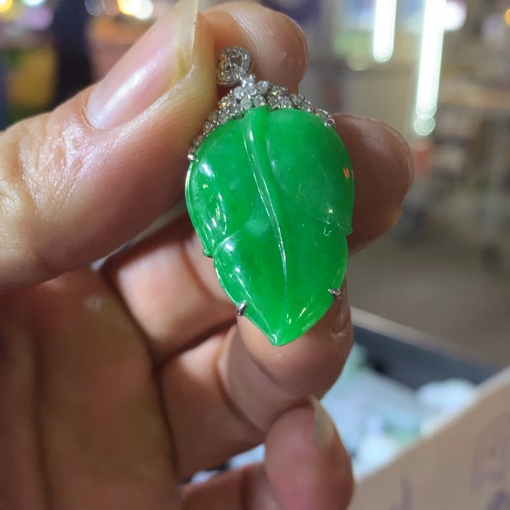 翡翠银S925镶嵌颈饰