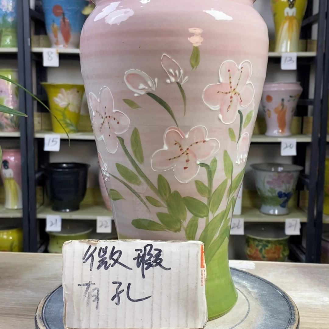 景德镇手工手绘陶瓷花盆