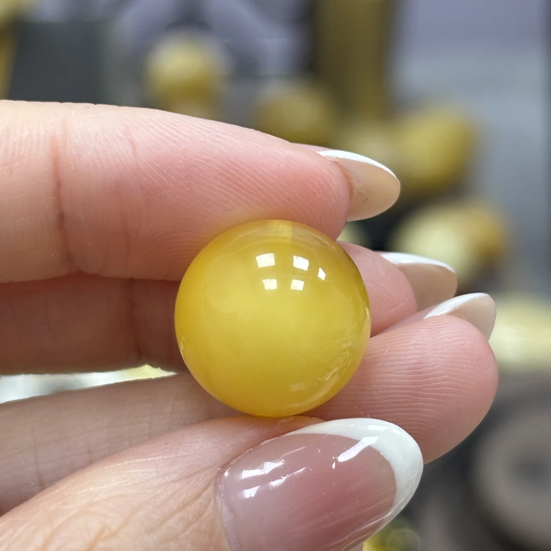 15.0mm 小妖珠宝天然原矿琥珀蜜蜡