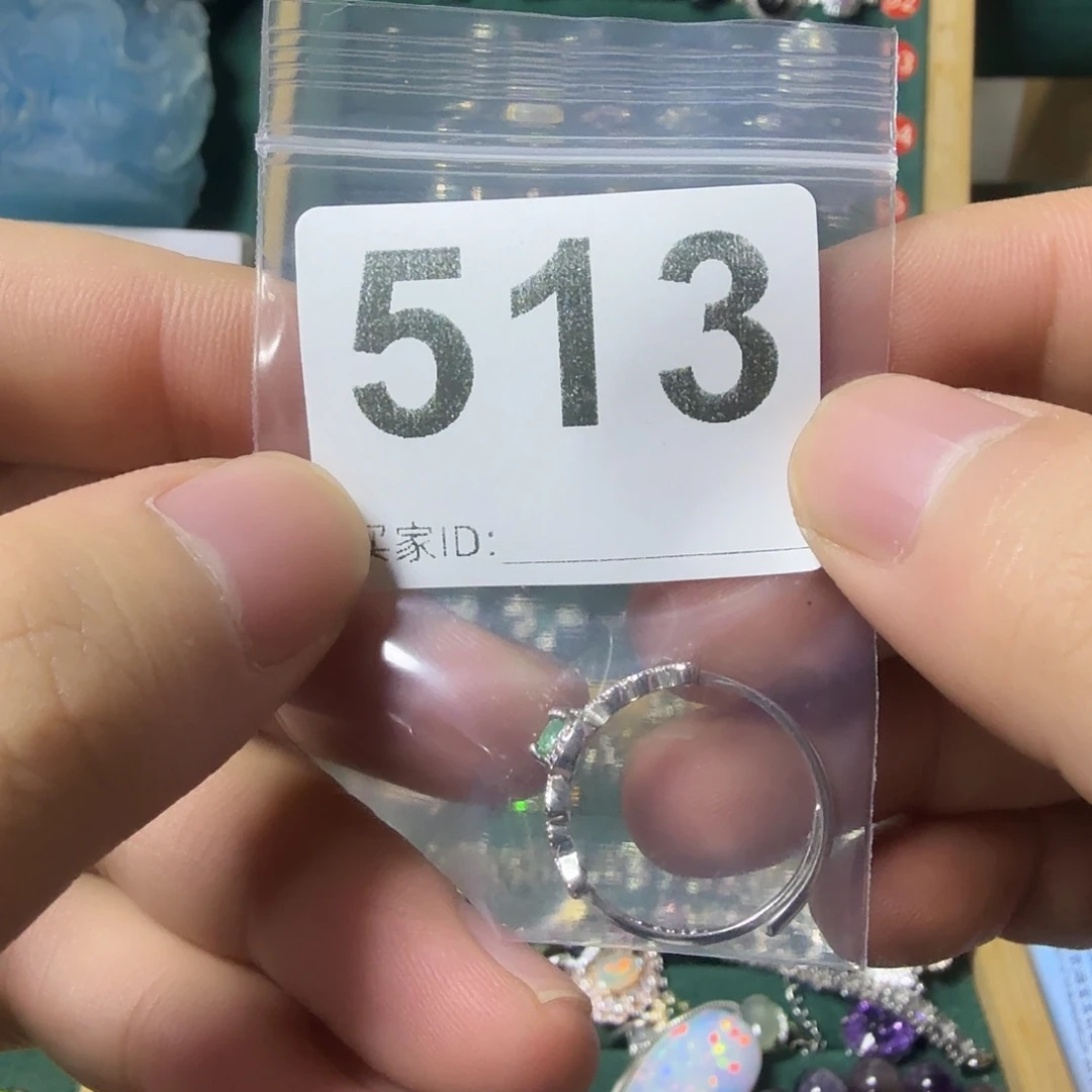 c***ᶞ祖母绿戒指银S925镶嵌