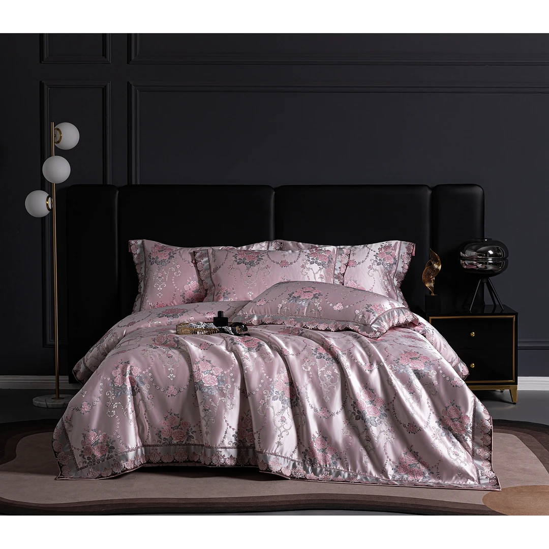 【高货清仓】奢华提花七彩浮雕纯棉刺绣四件套-莫里斯