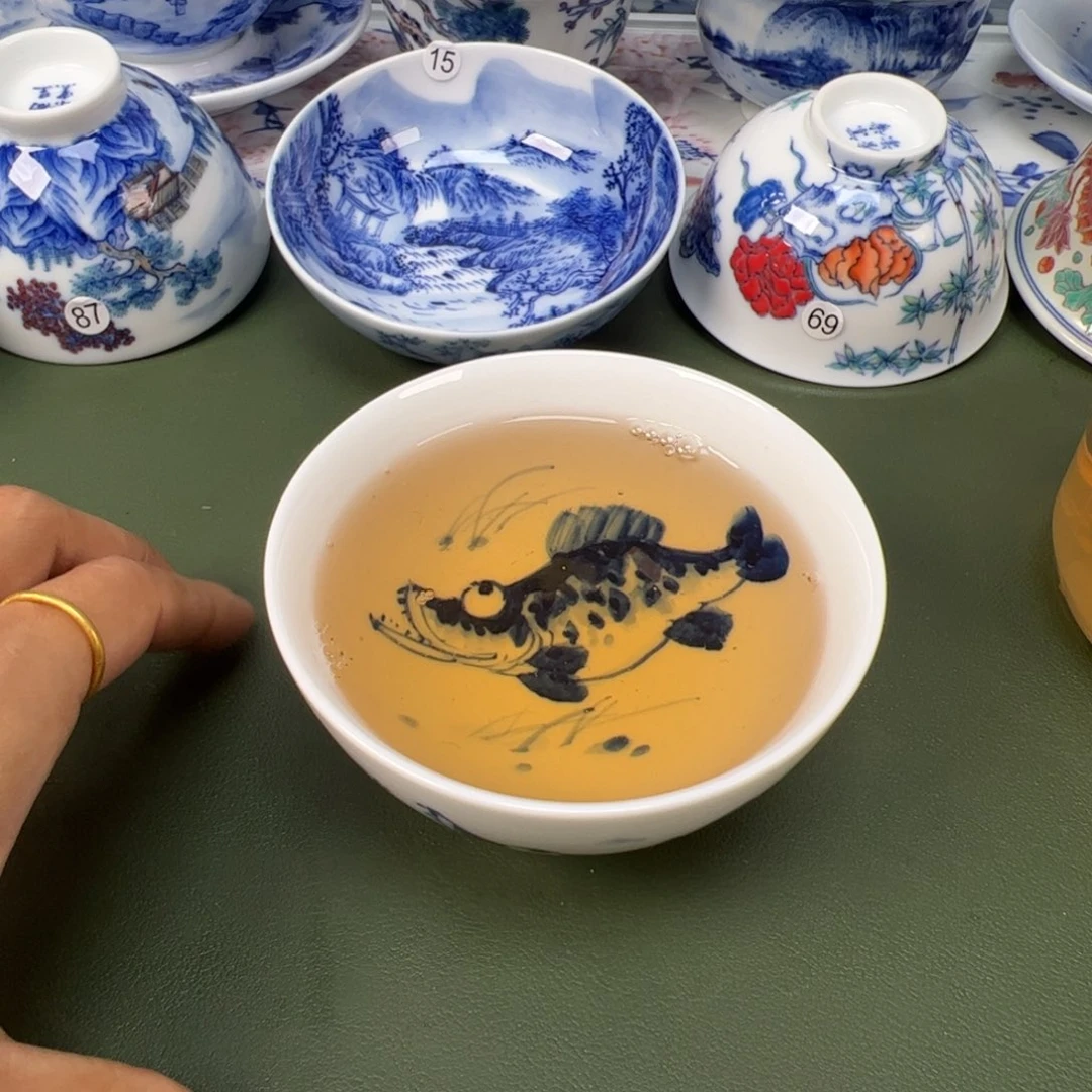 陶瓷景德镇纯手工纯手绘茶具木木18