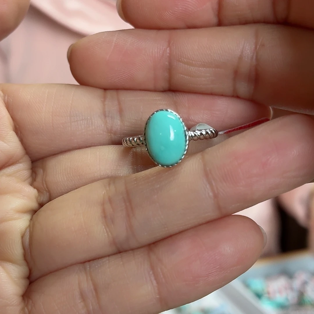 银S925镶嵌绿松石珠宝奇石