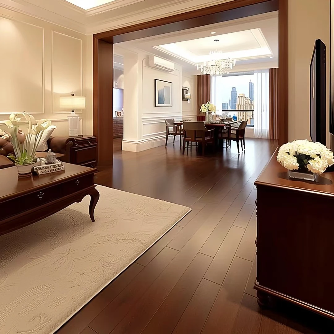 南美花梨栾叶苏木黑胡桃色实木地板地暖地热锁扣地板