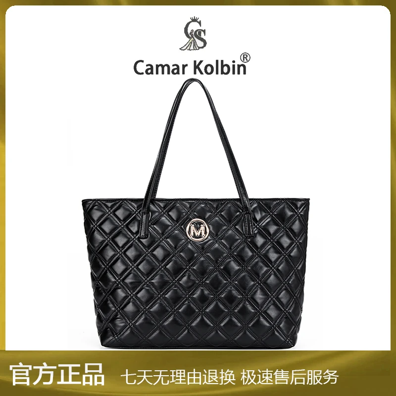 秋冬季新款潮流百搭气质便携编织菱形格托特手提包h9029