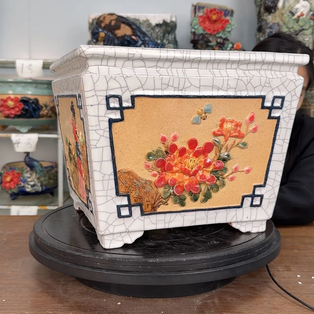 红陶人*石湾盆438