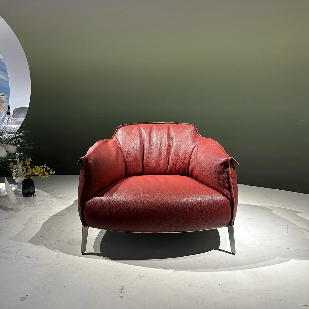 Archibald阿奇博尔德扶手椅单人沙发设计师款原版高定版厚皮沙发